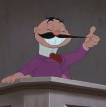 "The mustache gets them every time!"