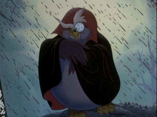 Dracula's cape + Penguin's monocle = A Great Royal Hoot