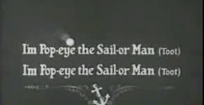 "...which actually wasn't animated in the beginning! It was initially a guy holding a long stick with a ball attached to the end of it and he'd move the ball along the words displayed on the screen! True story!"