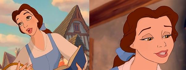 Am I the only one who thinks that Belle looks so weird and different in the second picture?