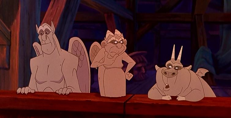 To be precise, they're actually grotesques, not gargoyles. The difference is that gargoyles have spouts to allow water to flow out of. Nerdy fact of the day!