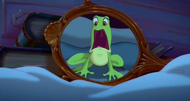 Well, how else would you react if you discovered yourself as a frog?