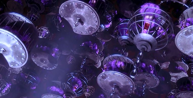 When this scene plays, the lighting matches the animation perfectly!