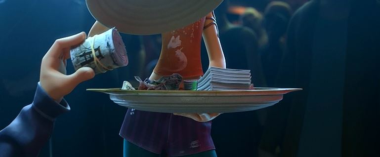 I never thought I'd see the day when I'd see gambling in an animated Disney film...much less illegal gambling in an underground den where gangs, drugs, alcohol, and promiscuity almost certainly are abundant!